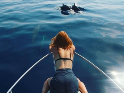 Прогулка на яхте с дельфинами в Сочи/закат с шампанским